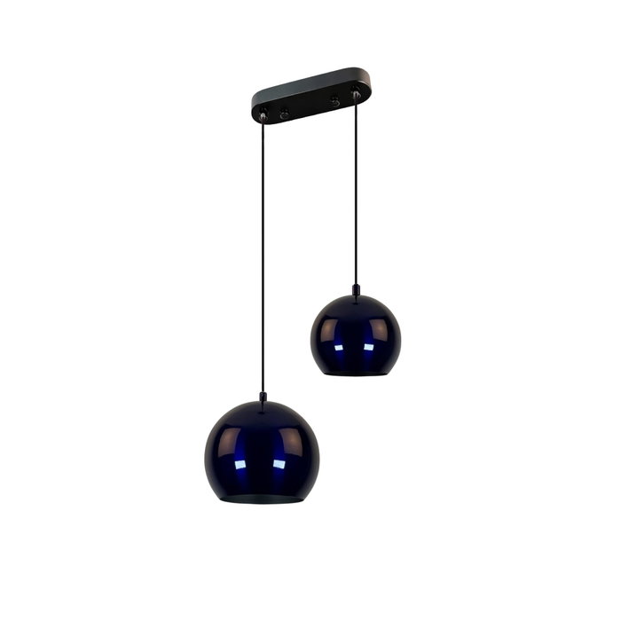 Opviq Lámpara de araña azul marino con altura ajustable